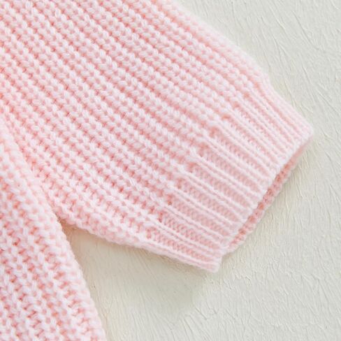 Toddler Baby Girl Knit Sweater Bow Embroidery Long Sleeve Pullover Sweatshirt Tops Warm Fall Winter Clothes in Saudi Arabia