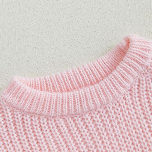 Sasaerucure Infant Baby Girl Knit Sweater Embroidered Bow Shirts Kid Toddler Baby Girl Long Sleeve Sweatshirt Winter Clothes in Saudi Arabia