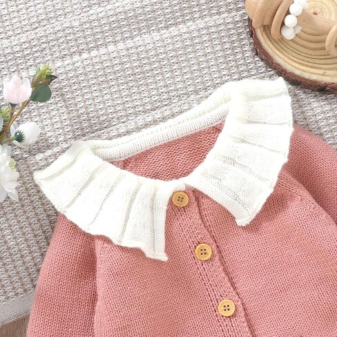 BULINGNA Toddler Baby Girl Cardigan Sweater Chicken Turn-Down Collar Sweatshirt Button Down Knitwear Outwear Farm Outfits in Kuwait
