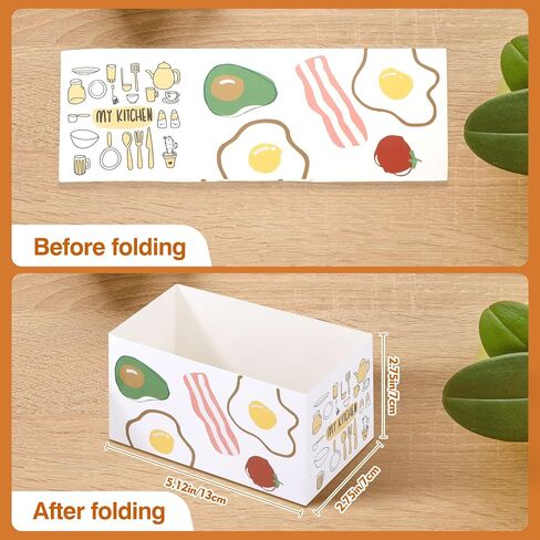 100 Pieces Paper Sandwich Boxes Take Out Containers,Mini Burger Boxes,Toast Holding Bread Tray for Take Out Food Containers,Restaurant, Picnic and Party in Kuwait