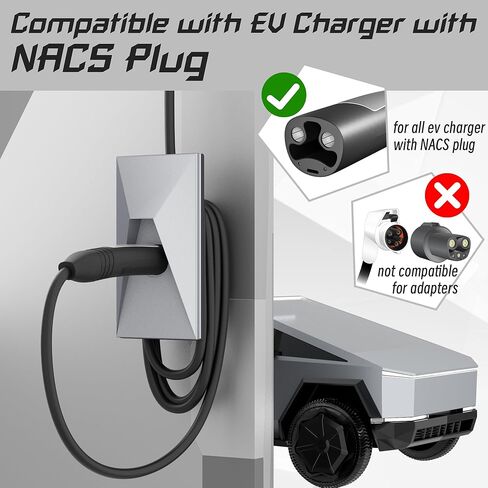 EV Charger Holder, Wall-Mount Connector Nozzle Holster Dock for SAE J1772, Adjustable EV Charging Control Box Holder & EV Cable Organizer, EV Charger Cable Holder (2 Pack) in Saudi Arabia