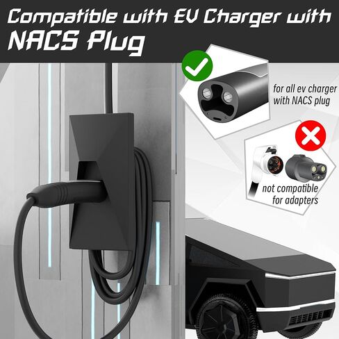EV Charger Holder, Wall-Mount Connector Nozzle Holster Dock for SAE J1772, Adjustable EV Charging Control Box Holder & EV Cable Organizer, EV Charger Cable Holder (2 Pack) in Saudi Arabia