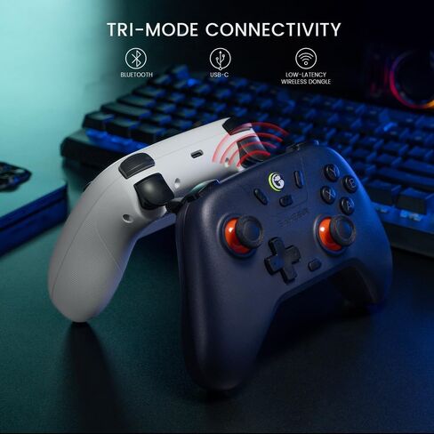 GameSir Nova Lite Wireless Controller – 2.4G & Bluetooth Gamepad for Windows PC, iPhone, Android, Switch & Steam Deck – Hall Effect Triggers, Turbo Function, Rumble Vibration (Stellar White) in Kuwait