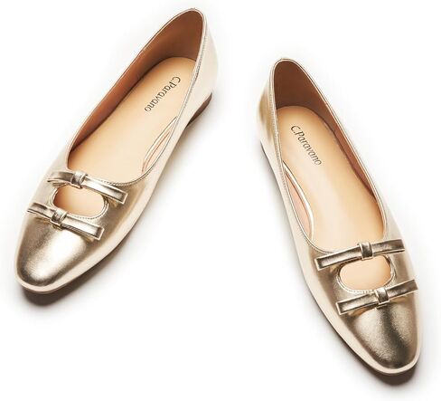 C.Paravano Chic Bow Knot Flats Fashion Hollow Out Design Round Toe Shoes Comfortable Daily Dress Flats in Kuwait