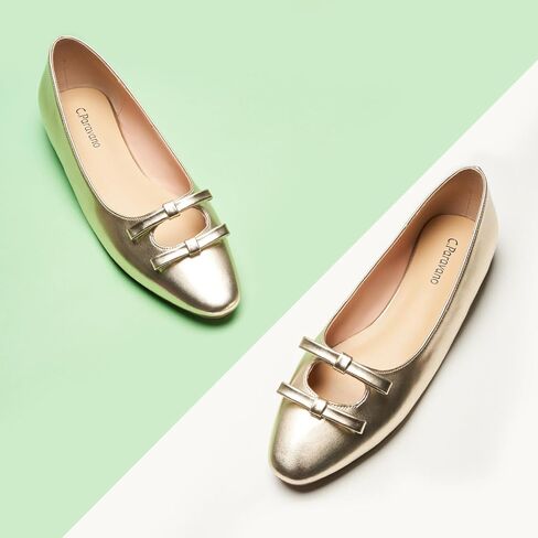 C.Paravano Chic Bow Knot Flats Fashion Hollow Out Design Round Toe Shoes Comfortable Daily Dress Flats in Kuwait