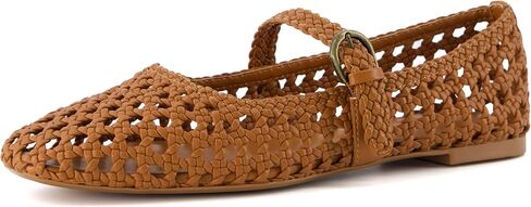 حذاء CUSHIONAIRE النسائي من Weston Woven Mary Jane مسطح + إسفنج يحتفظ بالشكل، متوفر بعرض واسع in Saudi Arabia