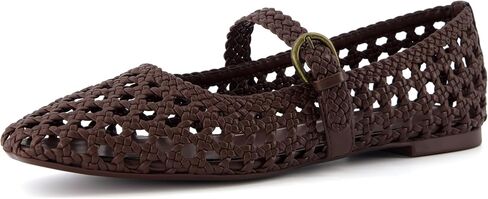 حذاء CUSHIONAIRE النسائي من Weston Woven Mary Jane مسطح + إسفنج يحتفظ بالشكل، متوفر بعرض واسع in Saudi Arabia
