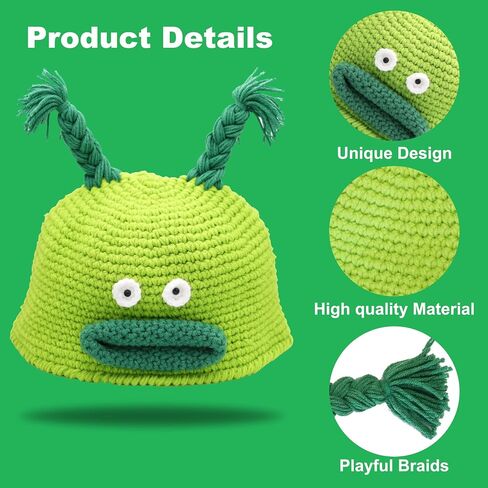 Funny Sausage Mouth Knitted Hat, Beanie Hat with Cocked Braid for Funny Themed Party, Winter Warm Cosplay Costume in Saudi Arabia