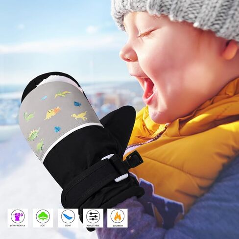 Fleece Lined Mittens for Baby Boys Girls,Infant Baby Toddler Little Kids Winter Gloves Mittens for Children in Saudi Arabia