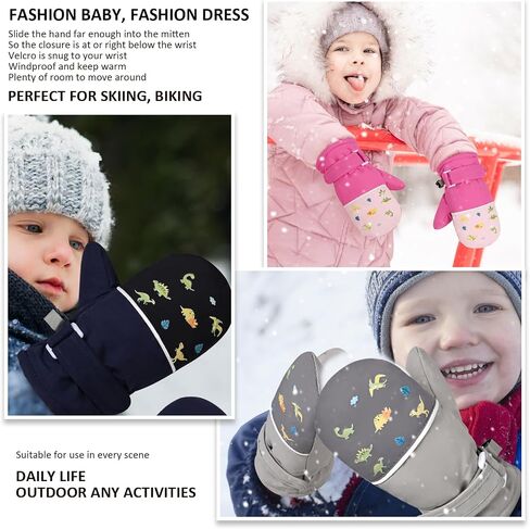 Fleece Lined Mittens for Baby Boys Girls,Infant Baby Toddler Little Kids Winter Gloves Mittens for Children in Saudi Arabia