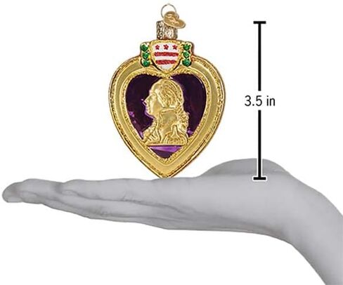 Old World Christmas Purple Heart Glass Blown Ornament for Christmas Tree in Saudi Arabia