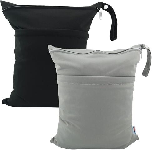 حقائب مبللة وجافة لحفاضات الأطفال القماشية وحقائب ملابس السباحة المبللة، حقائب سفر مقاومة للماء وقابلة للغسل، حقيبة صالة الألعاب الرياضية على الشاطئ لملابس السباحة والملابس المبللة، حقيبة السباحة، حقيبة الغسيل، بدلة السباحة الرطبة، حقيبة رطبة وجافة قطعتين in Kuwait