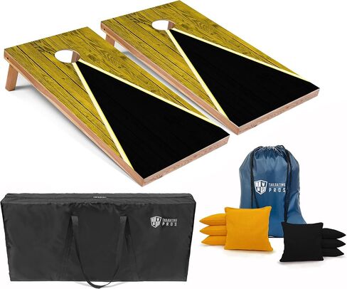 Tailgating Pros Lightweight Cornhole Game - 4'x2' Multicolor Pyramid Boards- Carrying Case & Set of 8 Corn Filled Bags in Saudi Arabia