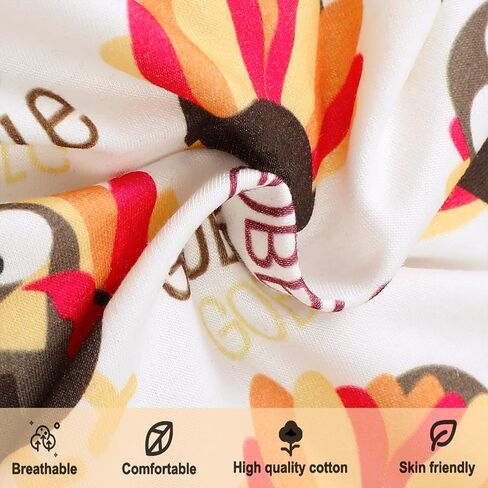 Thanksgiving Baby Boy Outfit, First Thanksgiving Romper+Brown Jumpsuit+Turkey Hat 3pcs My First Thanksgiving Outfit in Saudi Arabia