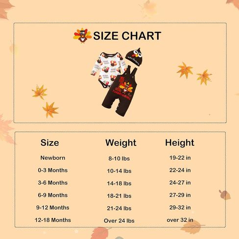 Thanksgiving Baby Boy Outfit, First Thanksgiving Romper+Brown Jumpsuit+Turkey Hat 3pcs My First Thanksgiving Outfit in Saudi Arabia