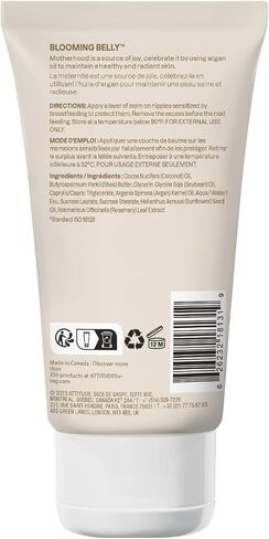 ATTITUDE Plastic-Free Nursing Balm Bar, Safe for Nursing, Plant and Mineral-Based Ingredients, Vegan and Cruelty-free Maternity Products, Unscented, 1 Ounce in Saudi Arabia
