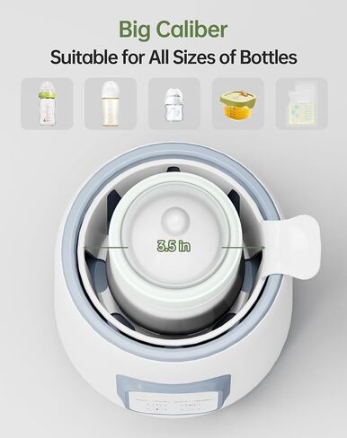 Bottle Warmer, Baby Bottle Warmers for All Bottles, with Smart Temperature Control and with Timer,8-in-1 Baby Milk Warmer,Fast Baby Bottle Warmer for Breastmilk -Gray in Saudi Arabia