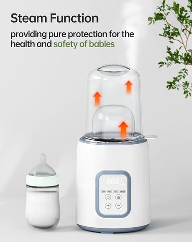 Bottle Warmer, Baby Bottle Warmers for All Bottles, with Smart Temperature Control and with Timer,8-in-1 Baby Milk Warmer,Fast Baby Bottle Warmer for Breastmilk -Gray in Saudi Arabia