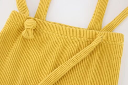 Baby Girls Boys Ribbed Overalls Solid Halter Backless Basic Cotton Overalls Pants. in Saudi Arabia