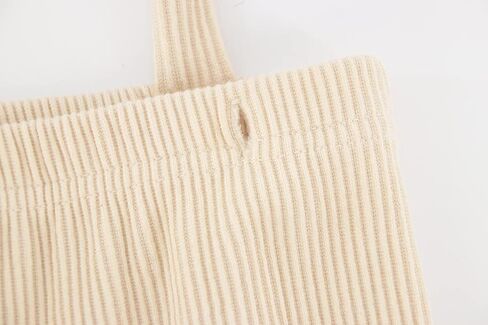 Baby Girls Boys Ribbed Overalls Solid Halter Backless Basic Cotton Overalls Pants. in Saudi Arabia