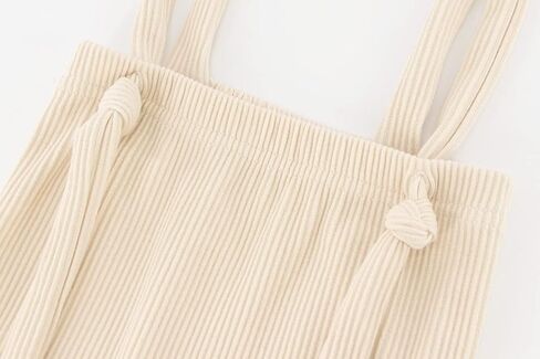 Baby Girls Boys Ribbed Overalls Solid Halter Backless Basic Cotton Overalls Pants. in Saudi Arabia