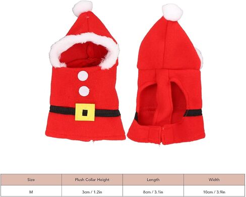 Zerodis Bird Clothes,Cute Warm Plush Hoodie Parrot Christmas Costume Parakeet Cockatiel Flight Clothes for Christmas Party Birthday Pet Shows Cosplay Photo Prop(XS) in Saudi Arabia