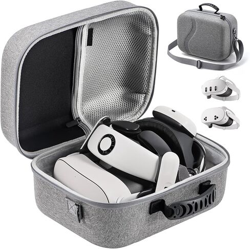 Upgraded Carrying Case for Meta Quest 3S/Quest 3, Large Travel Case Compatible with BOBOVR S3 Pro/KIWI Design Battery Head Strap, Oculus Quest 3/3S Controller and Other Accessories in Kuwait