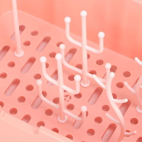 Baby Bottle Drying Storage Box, Removable PP Cover Portable Keep Dry Dust Proof 360° Seal Design Baby Bottle Drying Rack Container for Home for Baby (Olive Green) in Kuwait