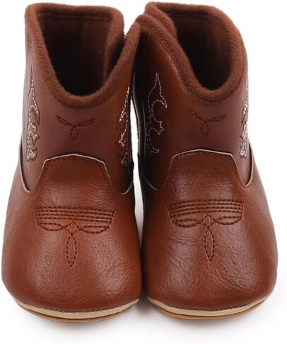 Kuner Baby Girls Boys Western Boots Cowboy Bootie Soft Sole Non-Slip Crib Shoes for Infant Toddler in Saudi Arabia