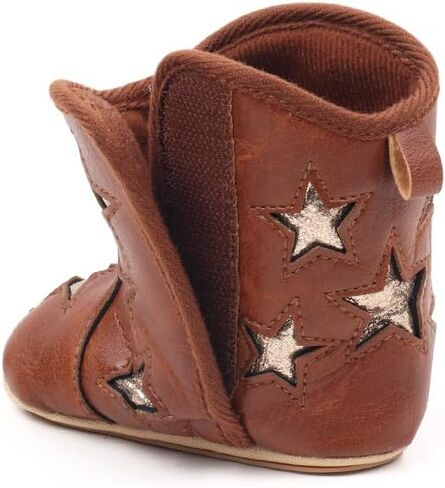 Kuner Baby Girls Boys Western Boots Cowboy Bootie Soft Sole Non-Slip Crib Shoes for Infant Toddler in Saudi Arabia