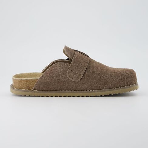 CUSHIONAIRE Women's Blain Genuine Suede Slip-On Clogs with + Memory Foam & Chic Buckle Mule - Comfortable, Non-Slip, Wide Widths Available in Kuwait