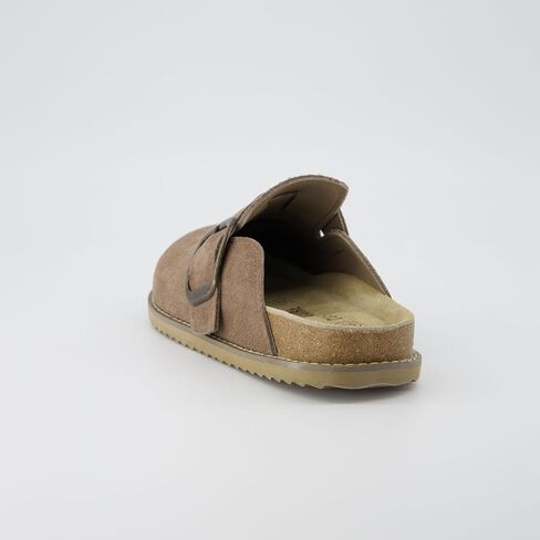 CUSHIONAIRE Women's Blain Genuine Suede Slip-On Clogs with + Memory Foam & Chic Buckle Mule - Comfortable, Non-Slip, Wide Widths Available in Kuwait