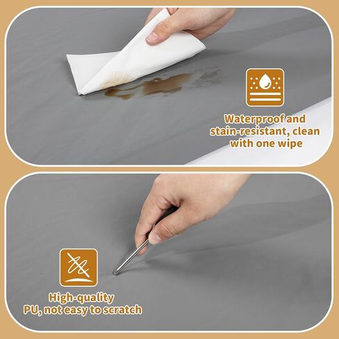 Baby Play Mat 50" X 50",Premium Foam Crawling Mat, Thick & Super Soft Vegan Leather Floor Mat,Non-Slip Cushioned Baby Playmat for Infants, Babies, Toddlers,Mat for Living Room(Cream) in Saudi Arabia