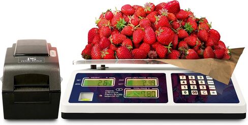 Penn Scale CM-101 NTEP Certified Scale for Digital Price Computing - 30lb Commercial Scale with 0.01lb Readability - Rechargeable Battery, Dual LCD Display & Removable Platter (COC #04-101A1) in Saudi Arabia