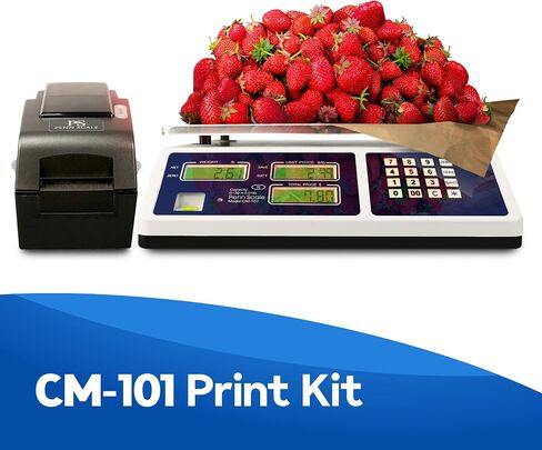 Penn Scale CM-101 NTEP Certified Scale for Digital Price Computing - 30lb Commercial Scale with 0.01lb Readability - Rechargeable Battery, Dual LCD Display & Removable Platter (COC #04-101A1) in Saudi Arabia