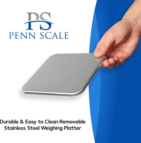 Penn Scale CM-101 NTEP Certified Scale for Digital Price Computing - 30lb Commercial Scale with 0.01lb Readability - Rechargeable Battery, Dual LCD Display & Removable Platter (COC #04-101A1) in Saudi Arabia