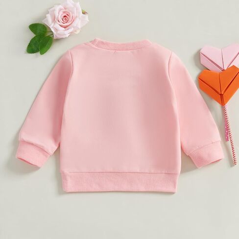 Baby Girl Clothes Toddler Fall Winter Outfits Love Embroidery Long Sleeve Crewneck Sweatshirts Oversized Pullovers in Kuwait