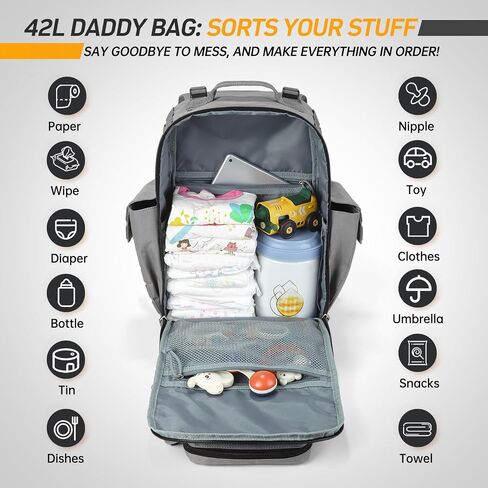 SHARKMOUTH Diaper Bag Military for Men - Large Baby Backpack with Changing Pad for Active Dad - Insulated for Outdoor Travel Camping Park Trips Black in Kuwait
