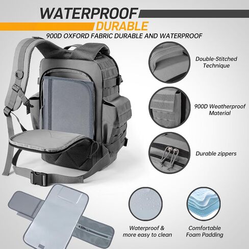 SHARKMOUTH Diaper Bag Military for Men - Large Baby Backpack with Changing Pad for Active Dad - Insulated for Outdoor Travel Camping Park Trips Black in Kuwait