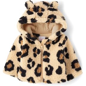 The Children's Place Baby Girl's and Toddler Cozy Sherpa Hooded Full Zip Sweatshirt