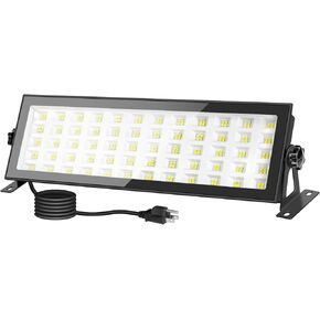 2 Pack LED Shop Light for Garage, 120W 10000lm 5000K Daylight LED High Bay Light, IP66 Waterproof Outdoor Flood Light with US Plug 5FT Cable for Workshop Yard Garage Factory Area Lighting Fixture