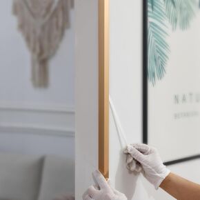 Gaahing Aluminum L Molding Corner Guards, Peel and Stick Trim for Wall Protection, Door Frame, Tile Edge (3Pcs x 4.26ft x 0.8in, Matte Gold) in Kuwait