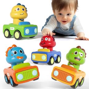 Press and Go Dinosaur Car Toys for 1 Year Old Boy|First Birthday Gift|Baby Toys 12-18 Months Toddler Age 1-2| Cars for Toddlers 1-3
