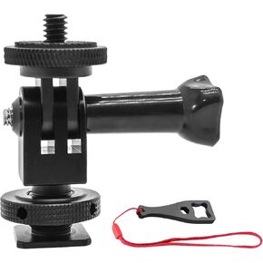 Aluminum Alloy Cold Shoe Tripod Mount Adapter for Action Cameras, DSLR Camera Flash Hot Shoe Mount Adapter Compatible with Gopro Hero 13/12/11/10/9/8/7/6/5/4/3+, DJI OSMO Action 5 4