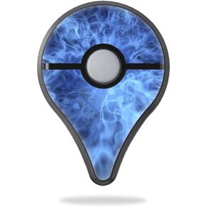 MightySkins Skin Compatible with Pokemon Pokemon Go Plus - Blue Mystic Flames | Protective, Durable, and Unique Vinyl Decal wrap Cover | Easy to Apply, Remove, and Change Styles | Made in The USA