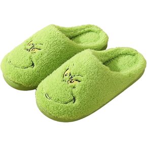 Christmas Slippers Funny Slippers Comfy Warm Furry House Shoes for Adults Men Women Christmas Shoes