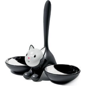 وعاء القطط Alessi AMMI09 B Tigrito، أسود، أسود