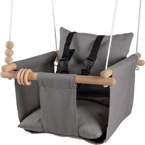 Indoor Outdoor Baby Swing with 3-Point Harness and Hardware for Ceiling, Porch, Doorway, Canvas Baby Swing Outdoor Toddler Swing Seat Green in Saudi Arabia
