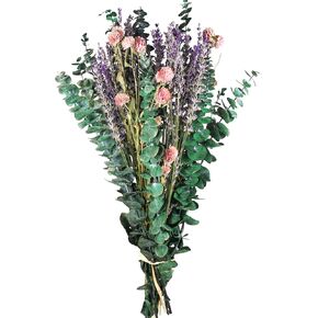 Dried Eucalyptus Stems & Lavender Flowers Bundle for Shower Natural Fresh Eucalyptus Leaves Hanging Eucalyptus Shower Plants for Home and Wedding Decorations