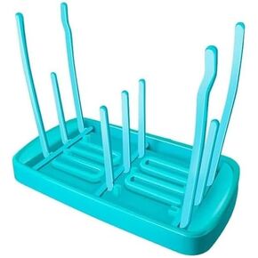 JDYYICZ Fashion Space Saving Baby Bottle Folding Drying Rack Portable Bottle Dryer for Nipples, Breast Pump Parts, Baby Items - Portable Travel Bottle Drying Rack - Newborn Essentials Must Haves Blue